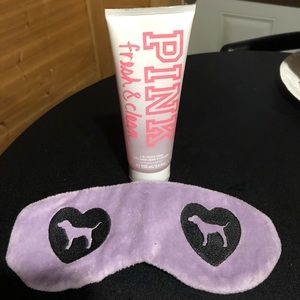 Victoria Secret PINK lotion, eye mask & comb